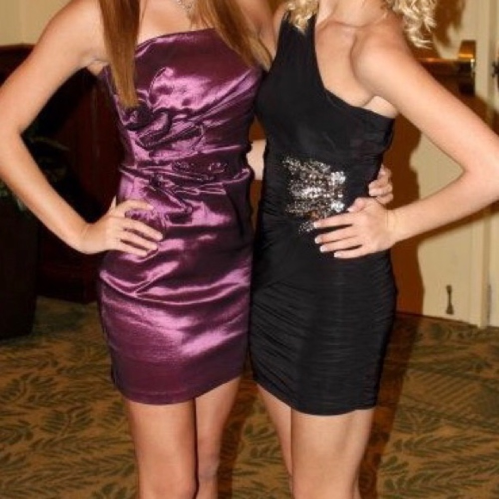 Purple mini dress